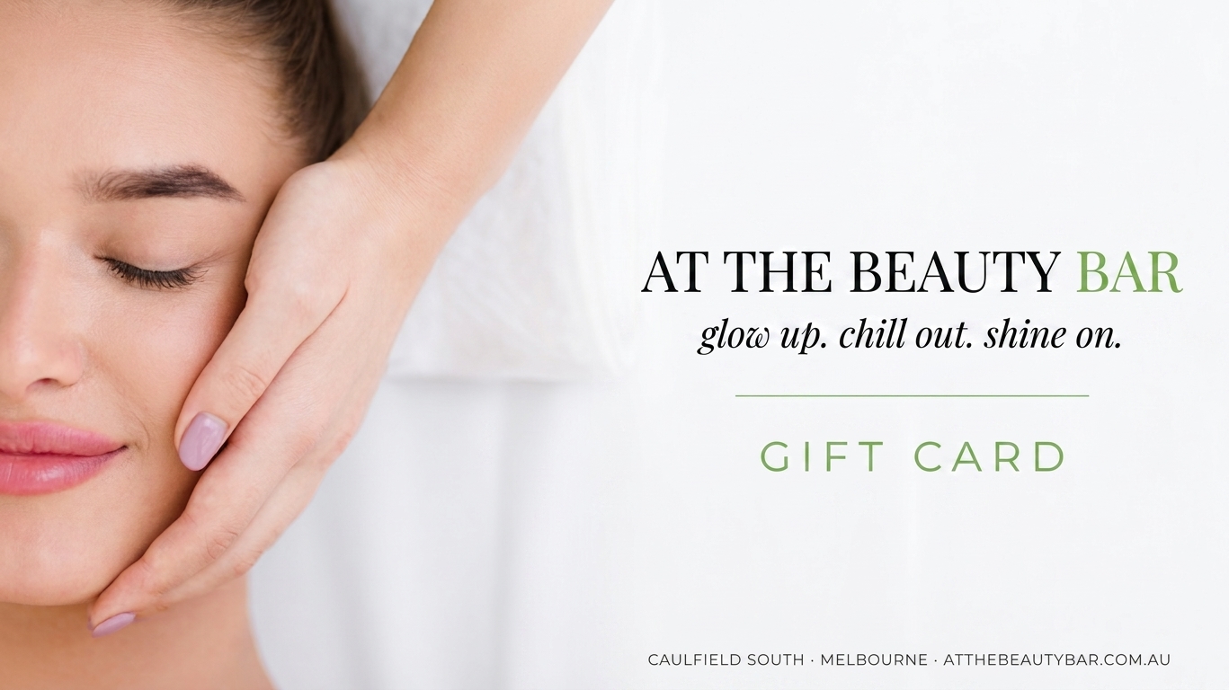 AT THE BEAUTY BAR gift card design — Caulfield South Melbourne